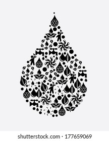 eco design over  white background vector illustration 