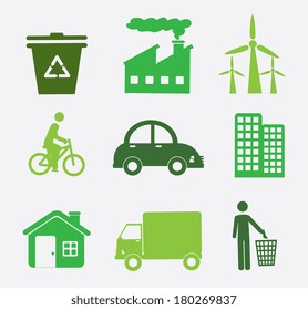 eco design over white background vector illustration 