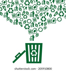eco design over white  background vector illustration