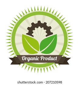 eco design over white background vector illustration