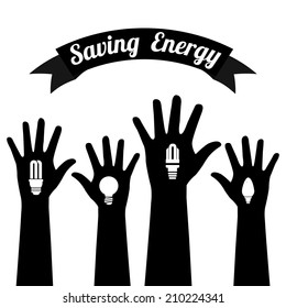 eco design over white  background vector illustration
