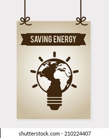 eco design over white background vector illustration