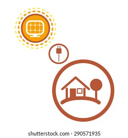 Eco design over white background, vector illustration