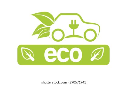Eco design over white background, vector illustration