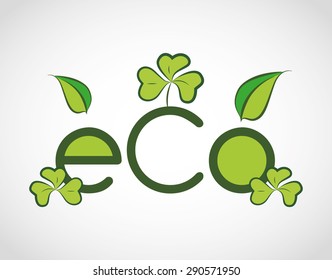 Eco design over white background, vector illustration