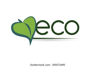 Eco design over white background, vector illustration