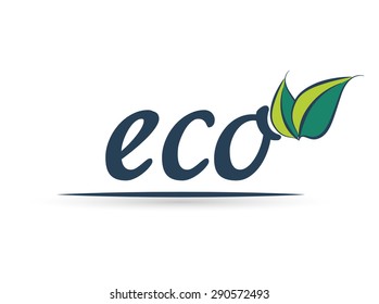 Eco design over white background, vector illustration
