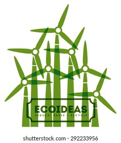 eco design over white background, vector illustration