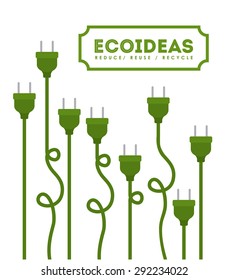eco design over white background, vector illustration