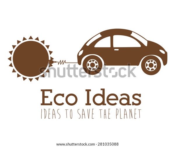 Eco\
design over white background, vector\
illustration