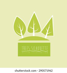 Eco design over yellow background, vector illustration