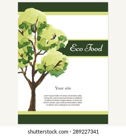Eco design. Vector ecology theme. Template for green product.