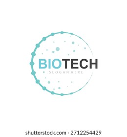 Eco digital bio tech emblem combining natural patterns with structured futuristic scientific circuit lines