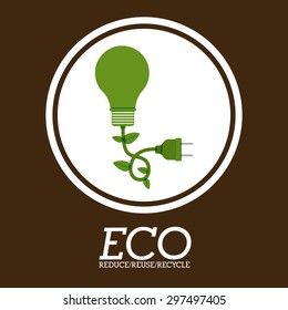 Eco digital design, vector illustration eps 10