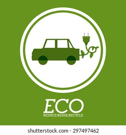 Eco digital design, vector illustration eps 10