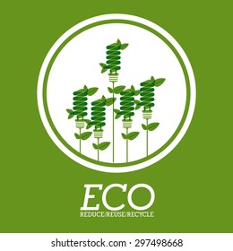 Eco digital design, vector illustration eps 10