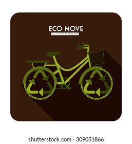 Eco digital design, vector illustration eps 10