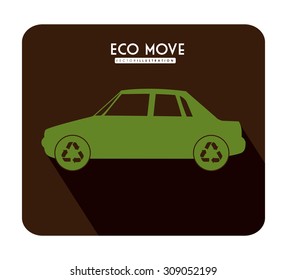 Eco digital design, vector illustration eps 10