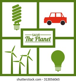 Eco digital design, vector illustration eps 10