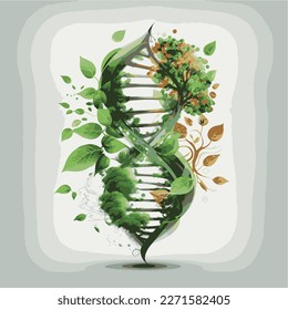 Eco DNA. Ecological concept. Vector illustration. Recycling.