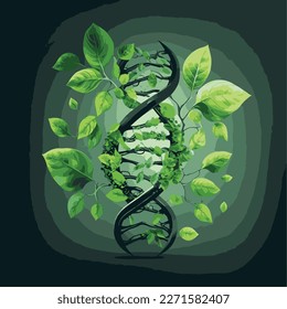 Eco DNA. Ecological concept. Vector illustration. Recycling.