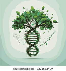 Eco DNA. Ecological concept. Vector illustration. Recycling.