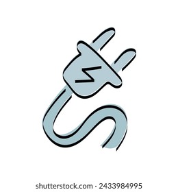 eco doodle. black lines. colored. icons. doodle icons. electricity. protection of nature. energy. without harming nature.