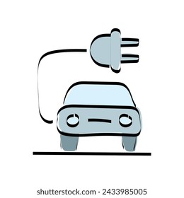 eco doodle. black lines. colored. icons. doodle icons. electricity. protection of nature. energy. without harming nature.