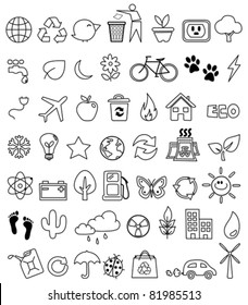 Eco Doodle Icon Set