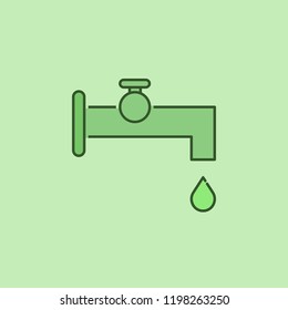 Eco Dripping tap with drop icon