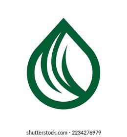 Plantilla de diseño de logotipo de Eco Drop Vector