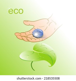 Eco drop of water 