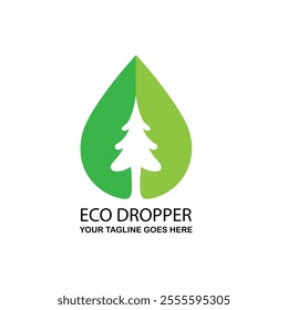 Eco Dropper Logo Template Design