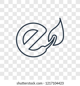 Eco E concept vector linear icon isolated on transparent background, Eco E concept transparency concept in outline style