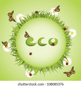Eco earth abstract vector