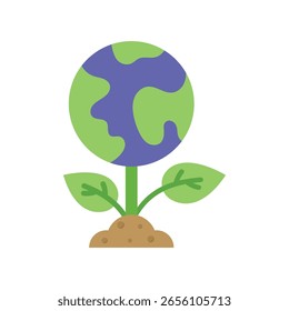 Eco Earth Flat Vector Icon EPS 10 Dateien