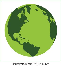 Eco Tierra - Icono del vector verde