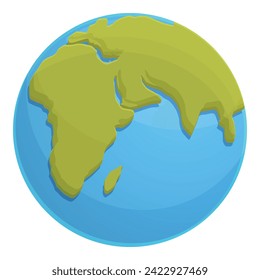Vector de dibujos animados de iconos de la Tierra Ecológica. Planeta verde. Gráfico web de servicios
