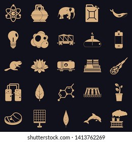 Eco earth icons set. Simple set of 25 eco earth vector icons for web for any design