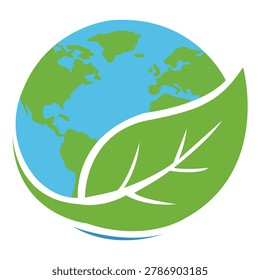Eco earth illustration featuring green environment nature sustainability and global ecology concept for environmental and conservation design projects