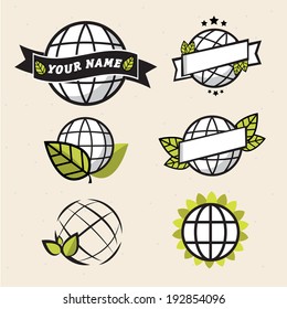 Eco earth symbol - vector illustration