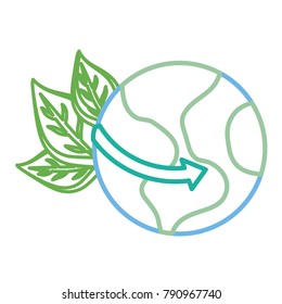 Eco earth world cartoon