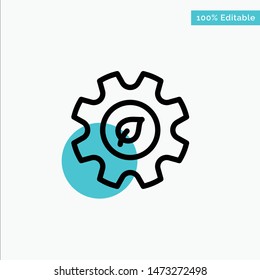 Eco, Ecology, Energy, Environment turquoise highlight circle point Vector icon