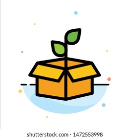 Eco, Ecology, Energy, Plant, Power Abstract Flat Color Icon Template