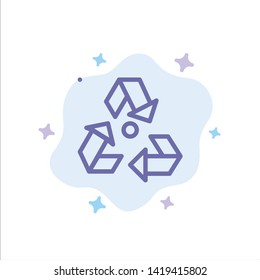 Eco, Ecology, Environment, Garbage, Green Blue Icon on Abstract Cloud Background