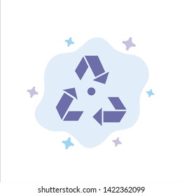 Eco, Ecology, Environment, Garbage, Green Blue Icon on Abstract Cloud Background