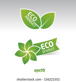 Eco, ecology label sticker