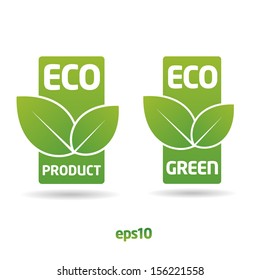 Eco, ecology label sticker