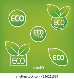 Eco, ecology label sticker