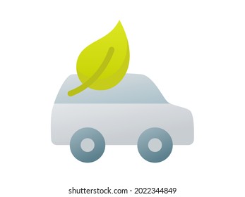 eco electric car vehicle zero emission single isolated icon with smooth style